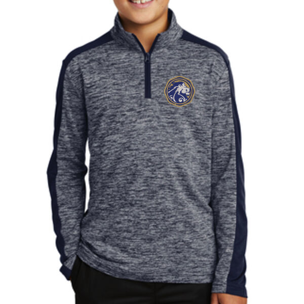 Sport-Tek - Youth PosiCharge Electric Heather 1/4 Zip - Embroidered Logo Thumbnail