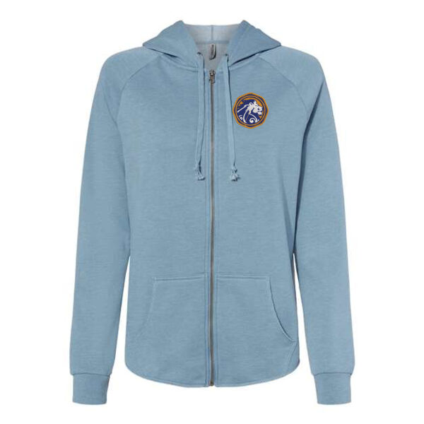 Independent Trading Co. Womens California Wave Wash Full Zip Hooded Sweatshirt - Embroidered Logo Thumbnail