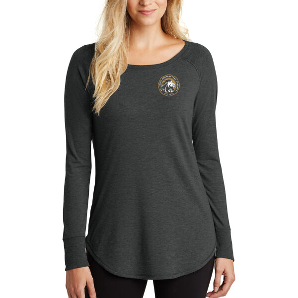 District Womens Perfect Tri Long Sleeve Tunic Tee - Screen Print Logo Thumbnail