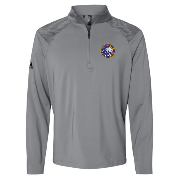 Adidas Shoulder Stripe Quarter Zip Pullover - Embroidered Logo Thumbnail