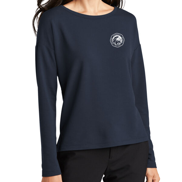 Mercer+Mettle Women's Stretch Drop Shoulder Pullover - Screen Print Logo Thumbnail