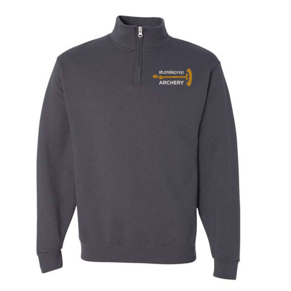 Jerzees NuBlend Cadet Collar Quarter Zip Sweatshirt - Embroidered Logo Thumbnail