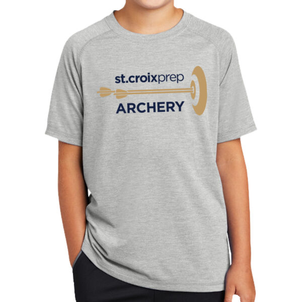 Sport-Tek Youth PosiCharge Tri-Blend Wicking Raglan Tee - Printed Logo Thumbnail