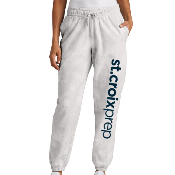 Port & Company Women's Beach Wash Cloud Tie-Dye Sweatpants - Printed Logo Thumbnail