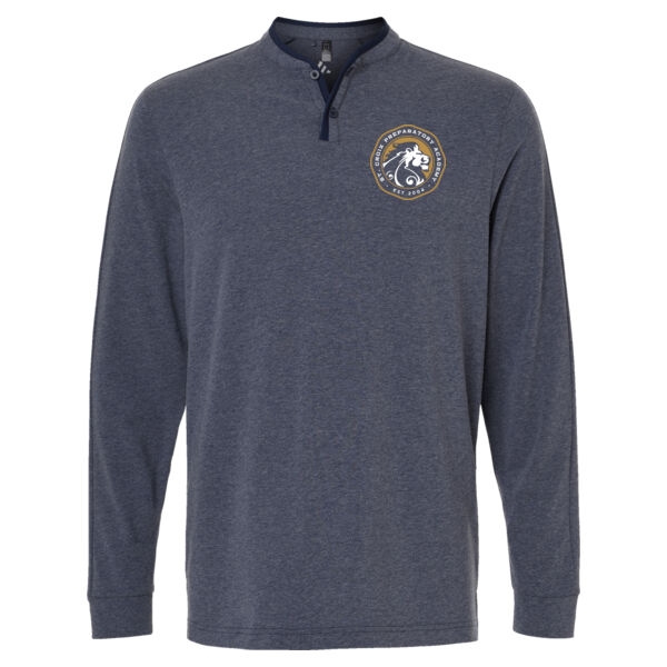 Adidas Henley Long Sleeve Tee - Screen Printed Logo Thumbnail