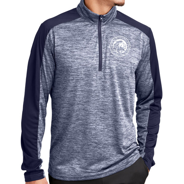 Sport-Tek PosiCharge Electric Heather Colorblock 1/4-Zip Pullover - Printed Logo Thumbnail