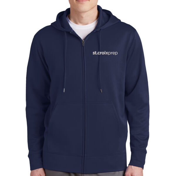 Sport-Tek Sport-Wick Fleece Full-Zip Hooded Jacket - Embroidered Logo Thumbnail