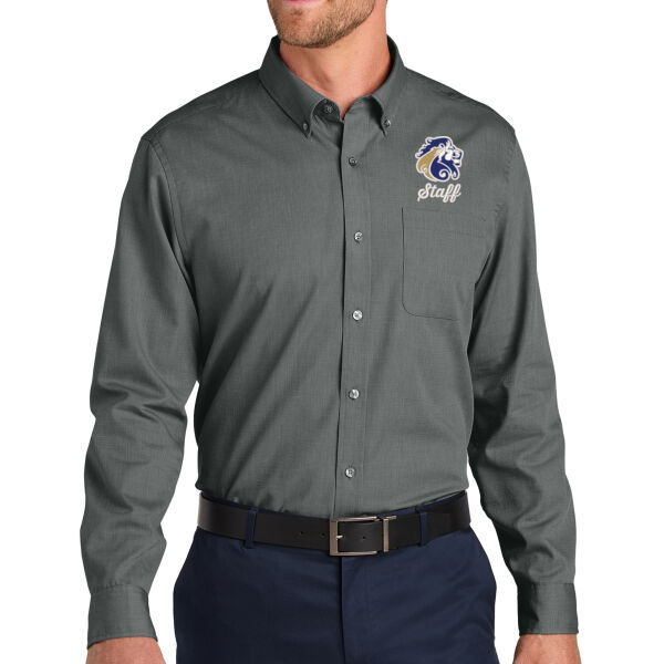 Port Authority Long Sleeve Nailhead Easy Care Shirt - Embroidered Logo Thumbnail