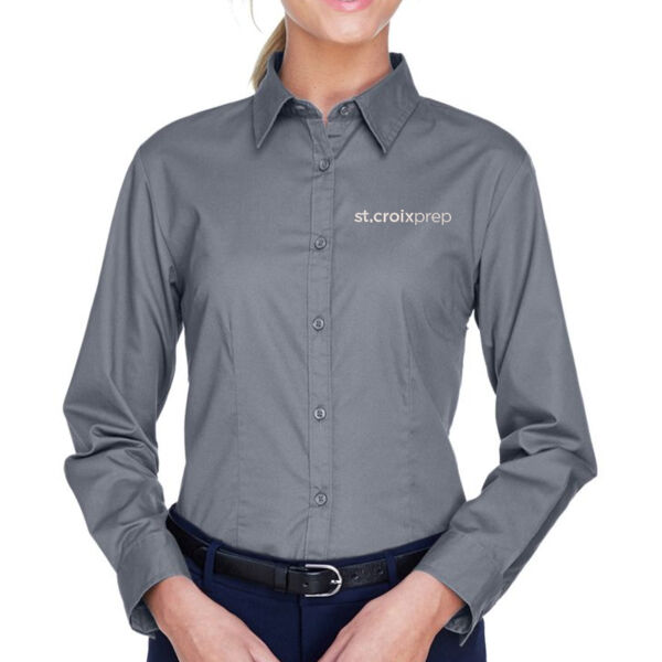Ultra Club Women's Whisper Twill Dress Shirt - Embroidered Logo Thumbnail