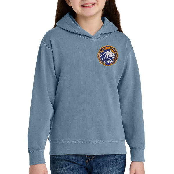 Comfort Colors® Youth Lightweight Hooded Sweatshirt - Embroidered Logo Thumbnail