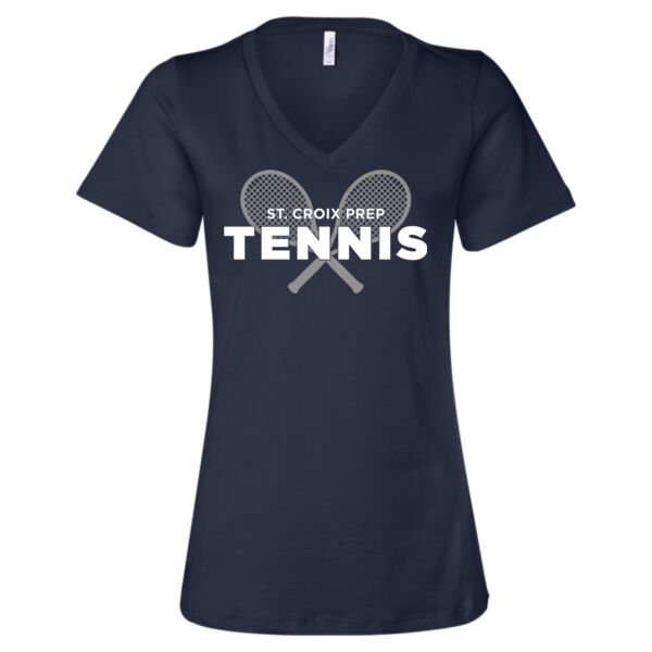 Women’s Relaxed Jersey V-Neck Tee - Printed Logo Thumbnail