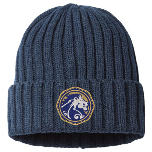 Atlantis Headwear Sustainable Cable Knit Cuffed Beanie - Embroidered Logo Thumbnail
