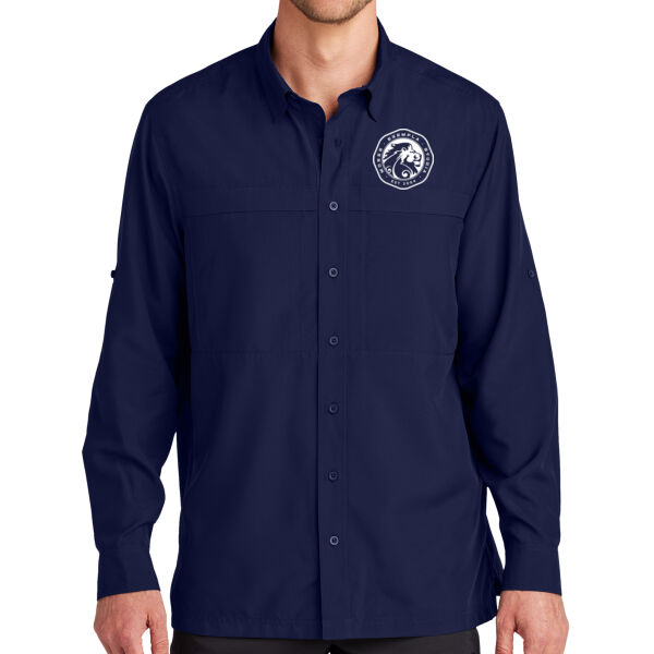 Port Authority Long Sleeve UV Daybreak Shirt - Printed Logo Thumbnail