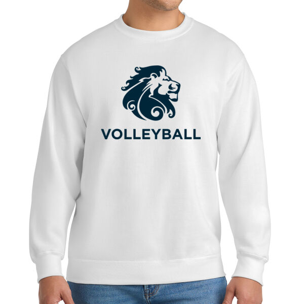 Port & Co Essential Fleece Crewneck Sweatshirt - Printed Logo Thumbnail