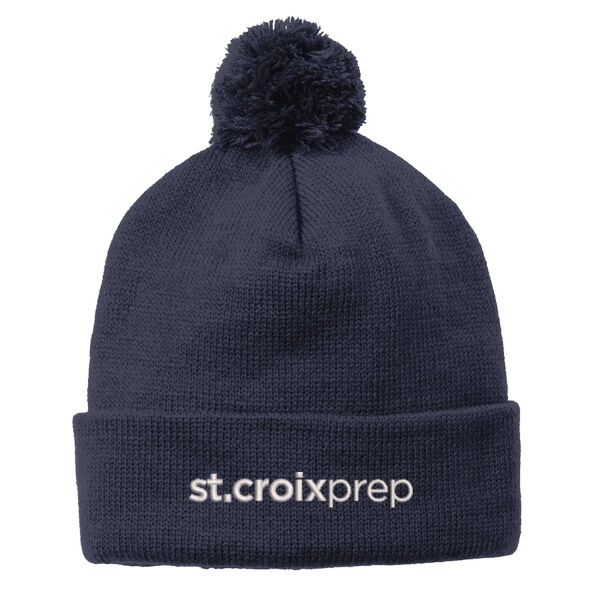 Sport-Tek - Solid Pom Pom Beanie - Embroidered Logo Thumbnail