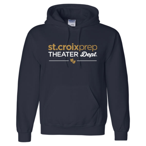 ADULT SIZES - Gildan - DryBlend Hooded Sweatshirt - Printed Logo Thumbnail