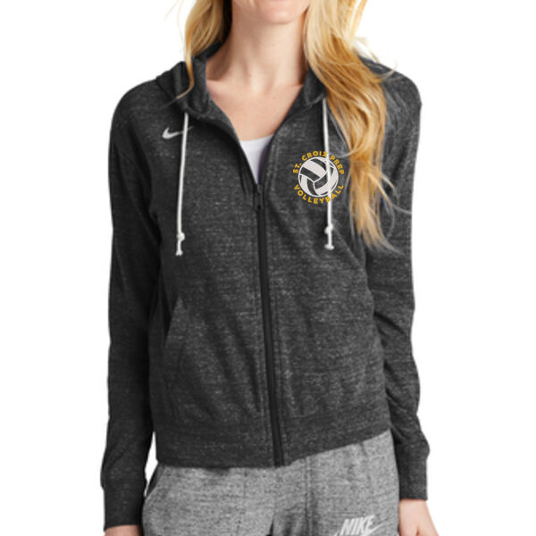Nike Ladies Gym Full Zip Hoodie - Embroidered Logo Thumbnail