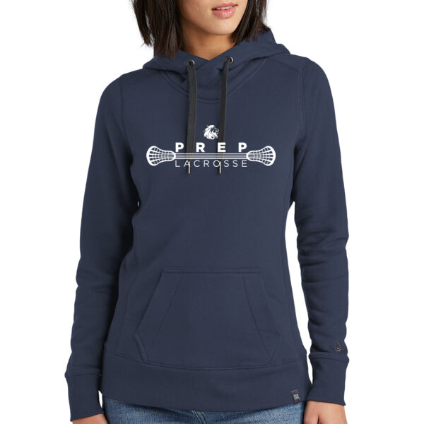 New Era Ladies French Terry Pullover Hoodie - Printed Logo Thumbnail