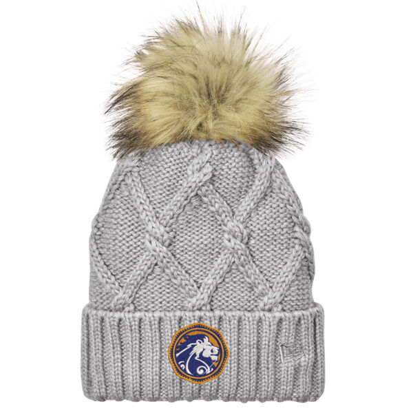 New Era Faux Fur Pom Beanie - Embroidered Logo Thumbnail