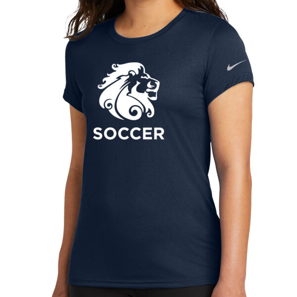 Nike Ladies Swoosh Sleeve rLegend Tee - Printed Logo Thumbnail