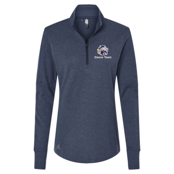 Adidas - Women's 3-Stripes Quarter-Zip Sweater - Embroidered Logo Thumbnail