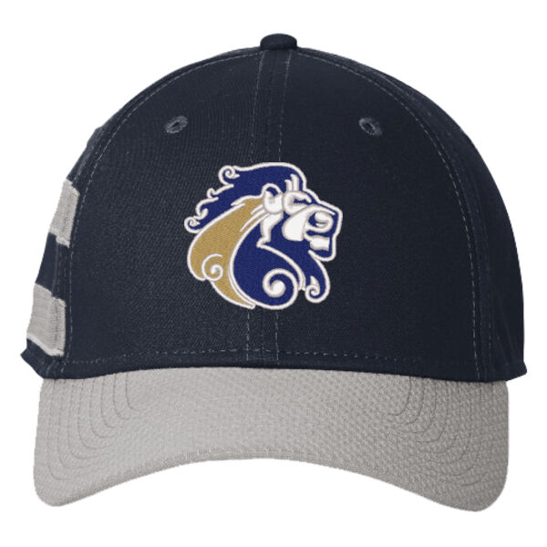 New Era Stretch Cotton Striped Cap - Embroidered Logos Thumbnail