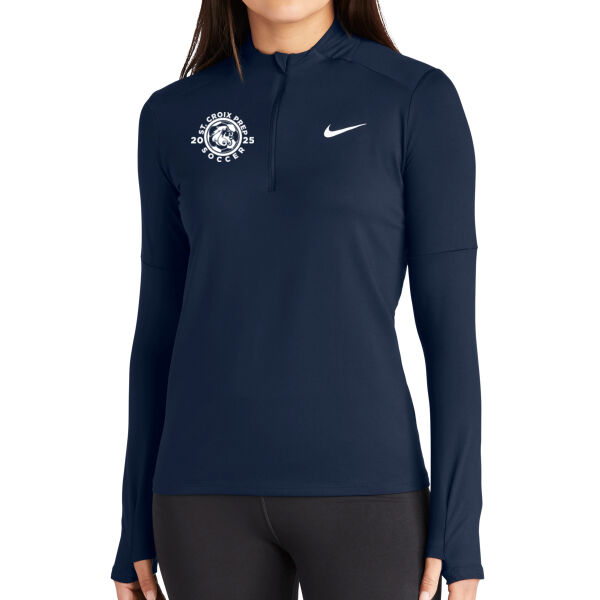 Nike Ladies Dri-FIT Element 1/2 Zip Top - Printed Logo Thumbnail