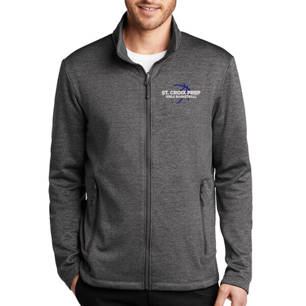 Port Authority® Collective Striated Fleece Jacket - Embroidered Logo Thumbnail