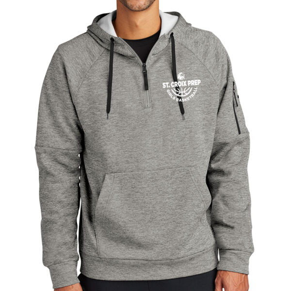 Nike Therma-FIT Pocket 1/4-Zip Fleece Hoodie - Printed Logo Thumbnail