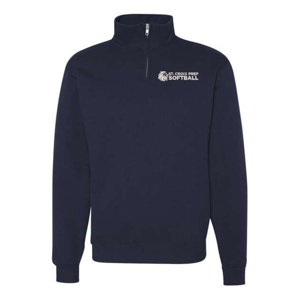 Jerzees NuBlend Cadet Collar Quarter Zip Sweatshirt - Embroidered Logo Thumbnail