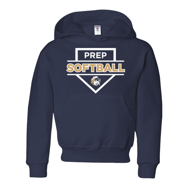 Jerzees NuBlend Youth hooded Sweatshirt - Printed Logo Thumbnail