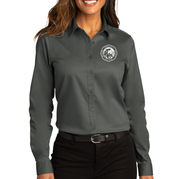 Port Authority Women's Long Sleeve SuperPro React - Printed Logo Thumbnail