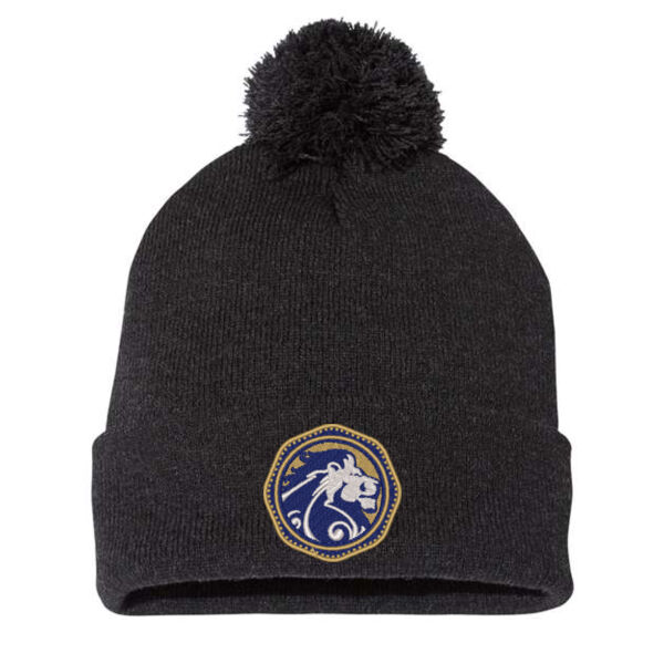 Sportsman 12" Pom-Pom Cuffed Beanie - Embroidered Logo Thumbnail