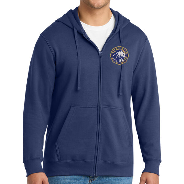 Port & Co Fan Favorite Fleece Full-Zip Hooded Sweatshirt - Embroidered Logo Thumbnail