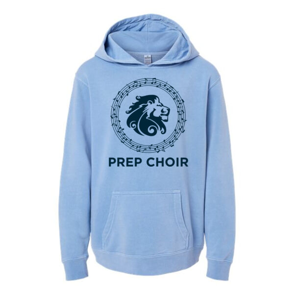 Independent Trading Co Youth Midweight Pigment-Dyed Hooded Sweatshirt - Printed Logo Thumbnail