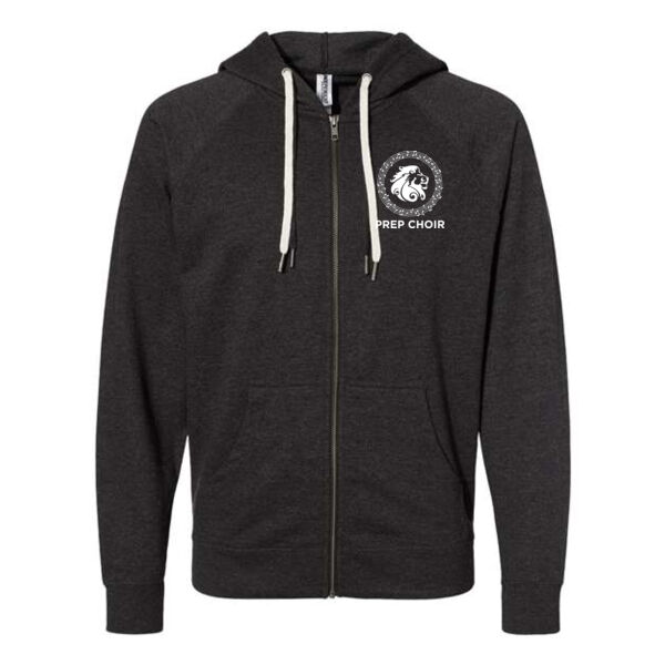 Independent Trading Co Unisex Icon Lightweight Loopback Terry Full-Zip Hooded Sweatshirt - Printed Logo Thumbnail