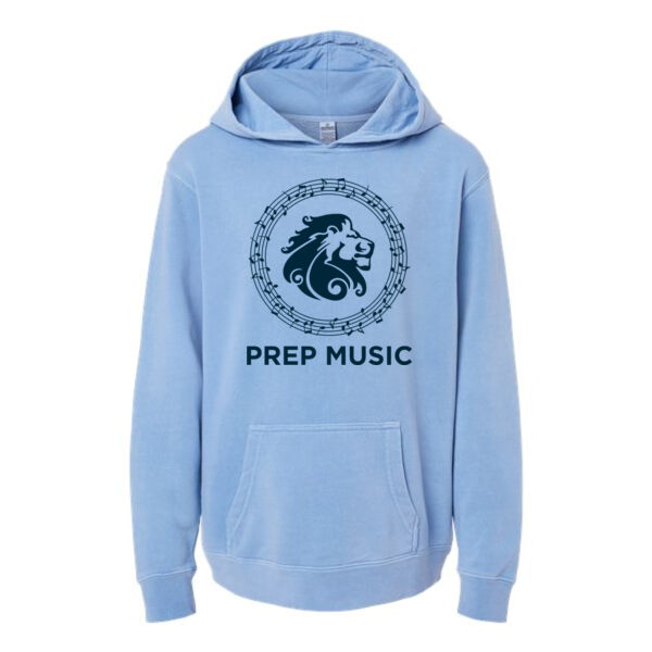Independent Trading Co Youth Midweight Pigment-Dyed Hooded Sweatshirt - Printed Logo Thumbnail