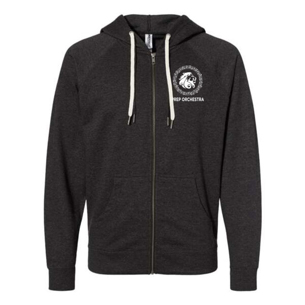 **CLOSEOUT ITEM** Icon Unisex Lightweight Loopback Terry Zip Hood - Printed Logo Thumbnail