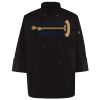 Ten Pearl Button Black Chef Coat Thumbnail