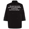 Ten Pearl Button Black Chef Coat Thumbnail