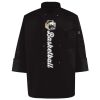 Ten Pearl Button Black Chef Coat Thumbnail