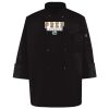 Ten Pearl Button Black Chef Coat Thumbnail